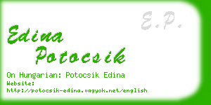 edina potocsik business card